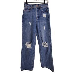 Shein Ripped Blue Jeans Size 4